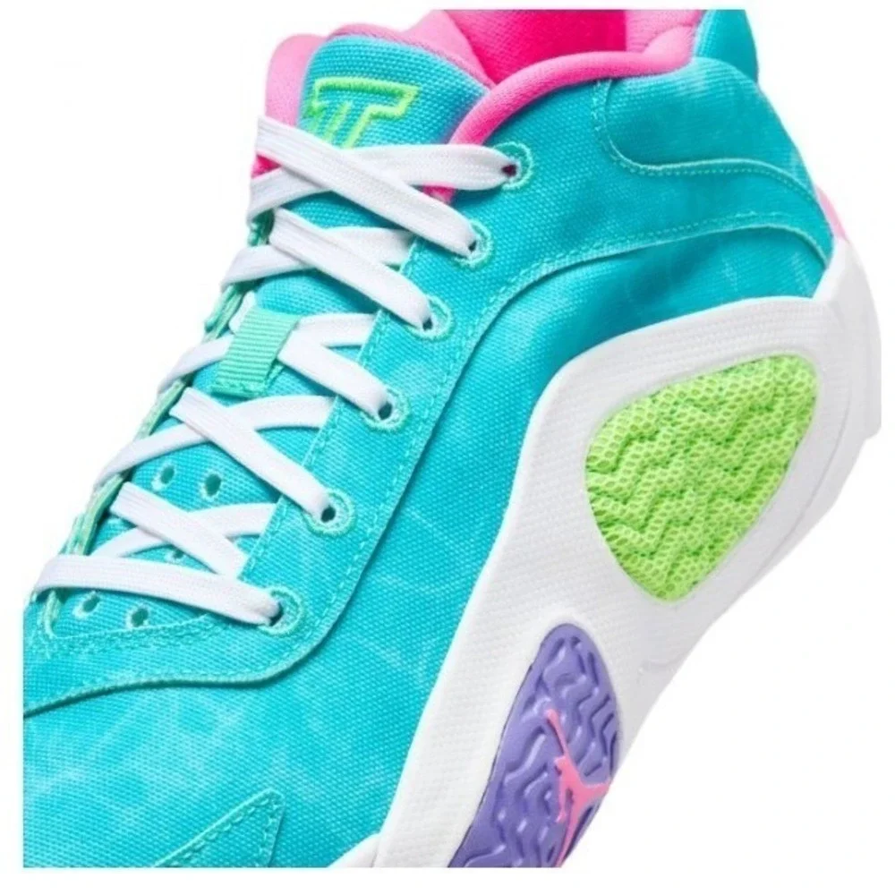 Jordan Tatum2 Wave Runner  HJ7382-303 Blue Green Pink Kids Basketball Shoes 6.5Y
